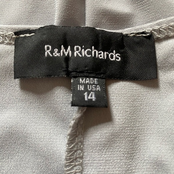 R&M Richards Shimmering Silver Tank Dress & Jacket - Picture 3 of 10